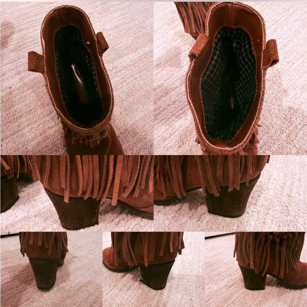 Free People Tan Fringe Ankle Booties - Picture 6 of 6